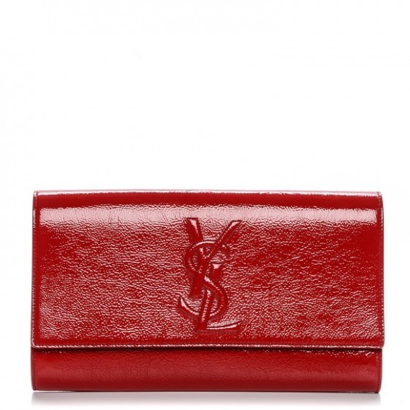 Saint Laurent Handbags - SAINT LAURENT Belle De Jour Clutch Red